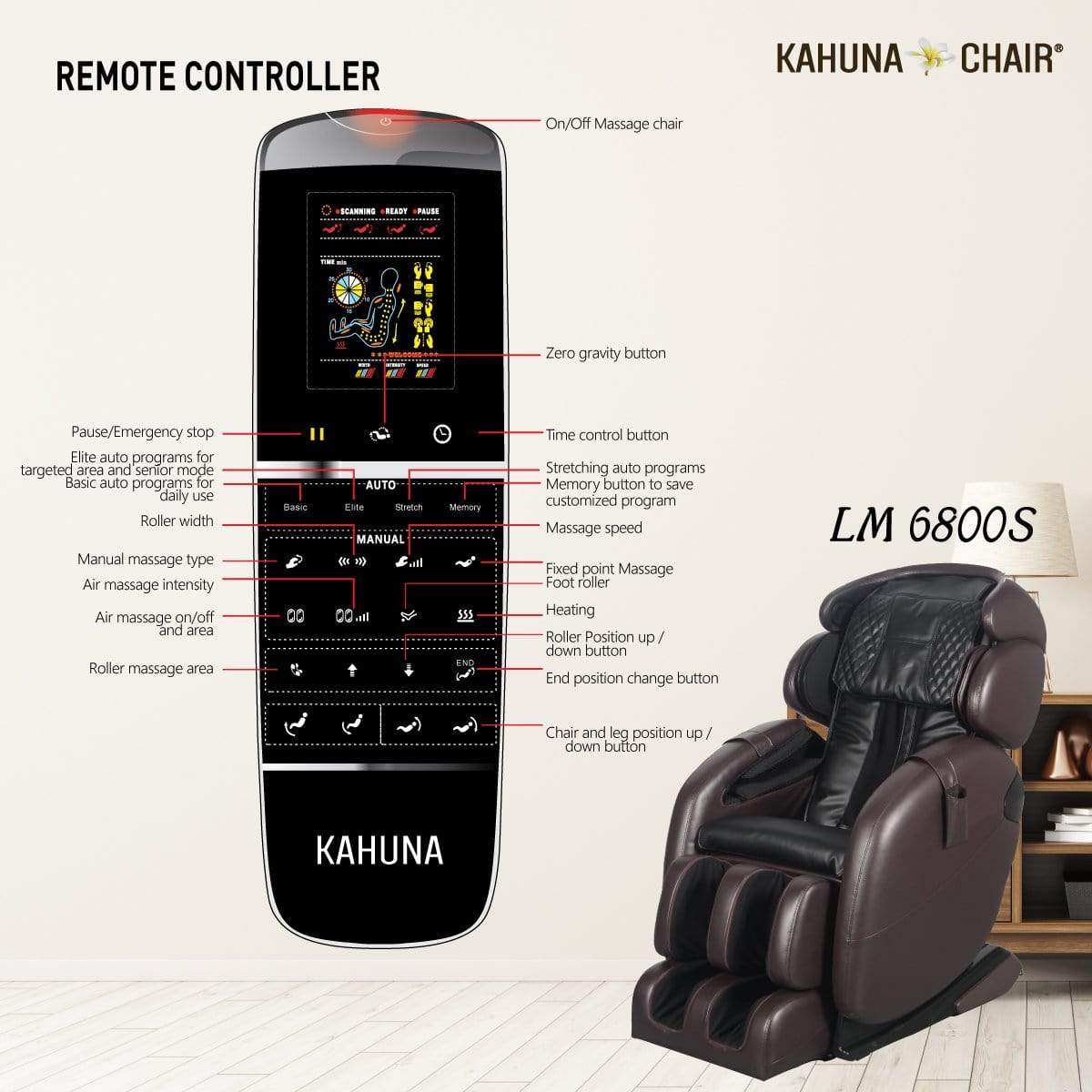 Ace Massage Chairs KAHUNA CHAIR - LM 6800S[ARMY EDITION]