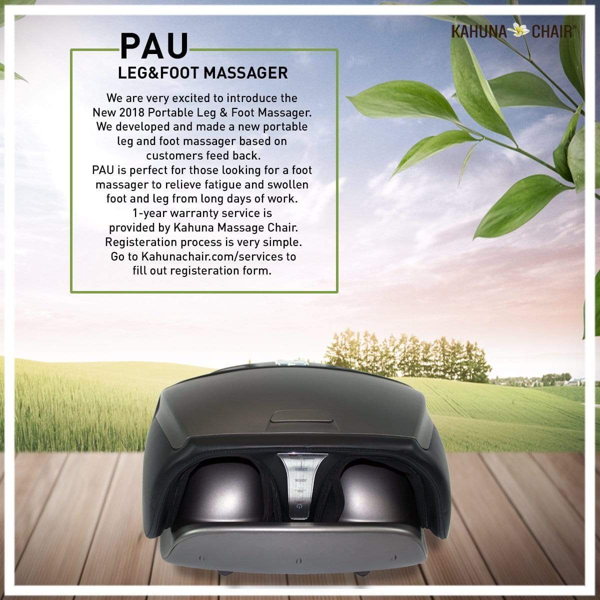 Ace Massage Chairs Kahuna portable and powerful Foot & Leg Massager - PAU
