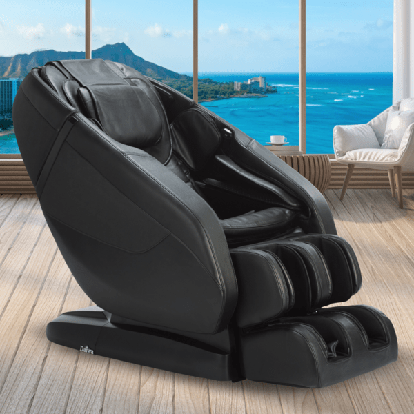 Ace Massage Chairs Black Solace Massage Lounger SOL-1015KU