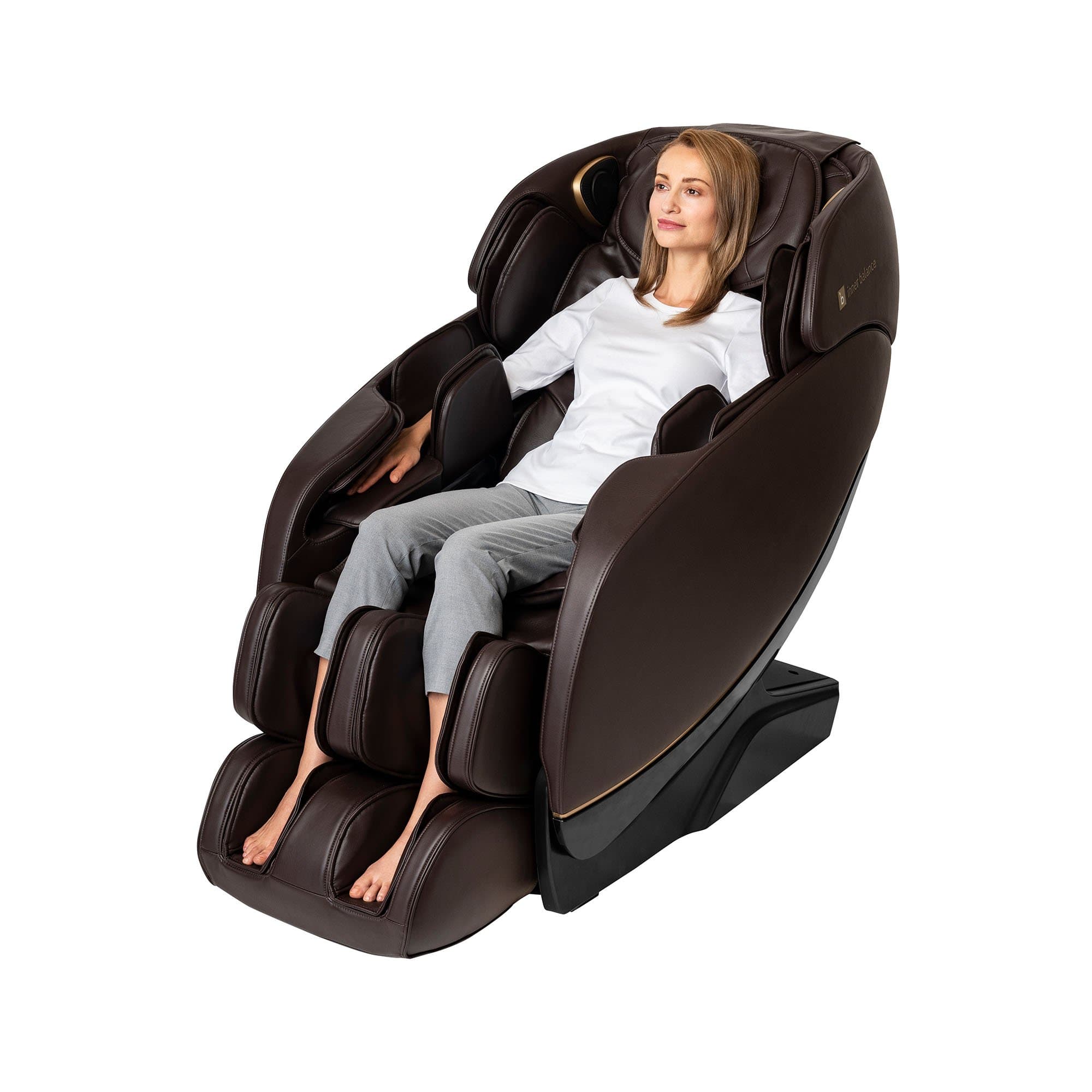 Inner Balance Massage Chair Inner Balance Jin 2.0 (Espresso) - Deluxe Heated SL Track Zero Wall Massage Chair IMR0052-31NA IMR0052-31NA