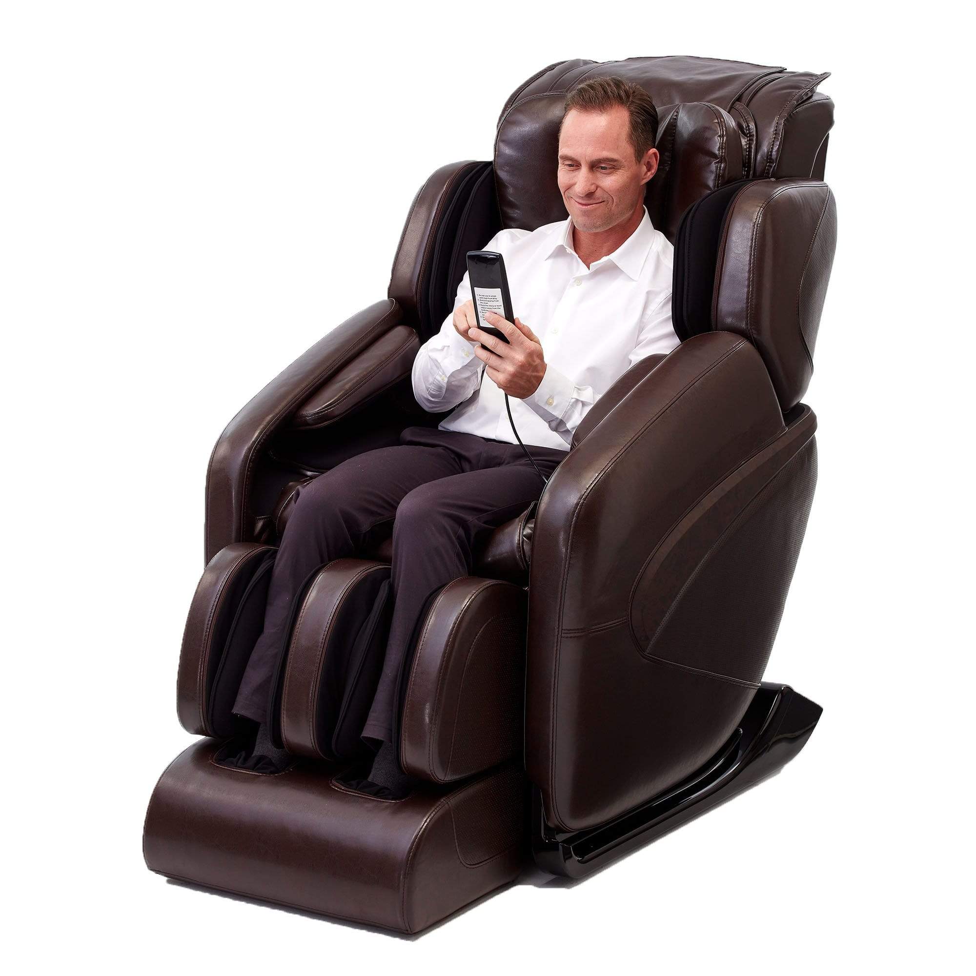 Inner Balance Wellness Massage Chair Inner Balance Wellness Espresso Deluxe L-Track Massage Chair IMR0046-31NA