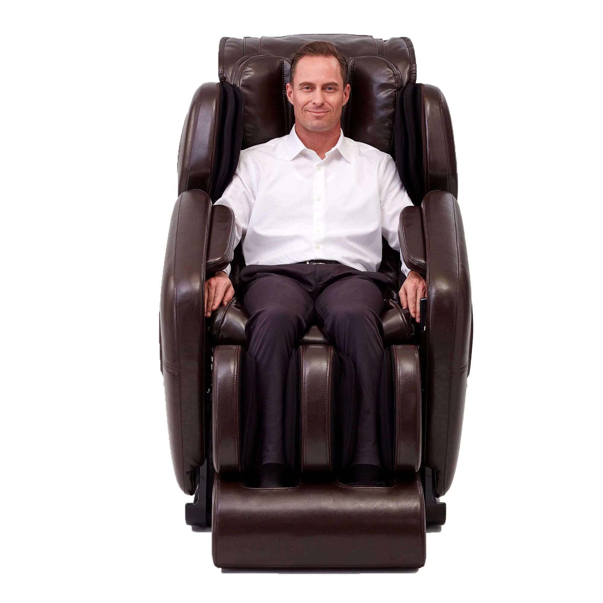 Inner Balance Wellness Massage Chair Inner Balance Wellness Espresso Deluxe L-Track Massage Chair IMR0046-31NA