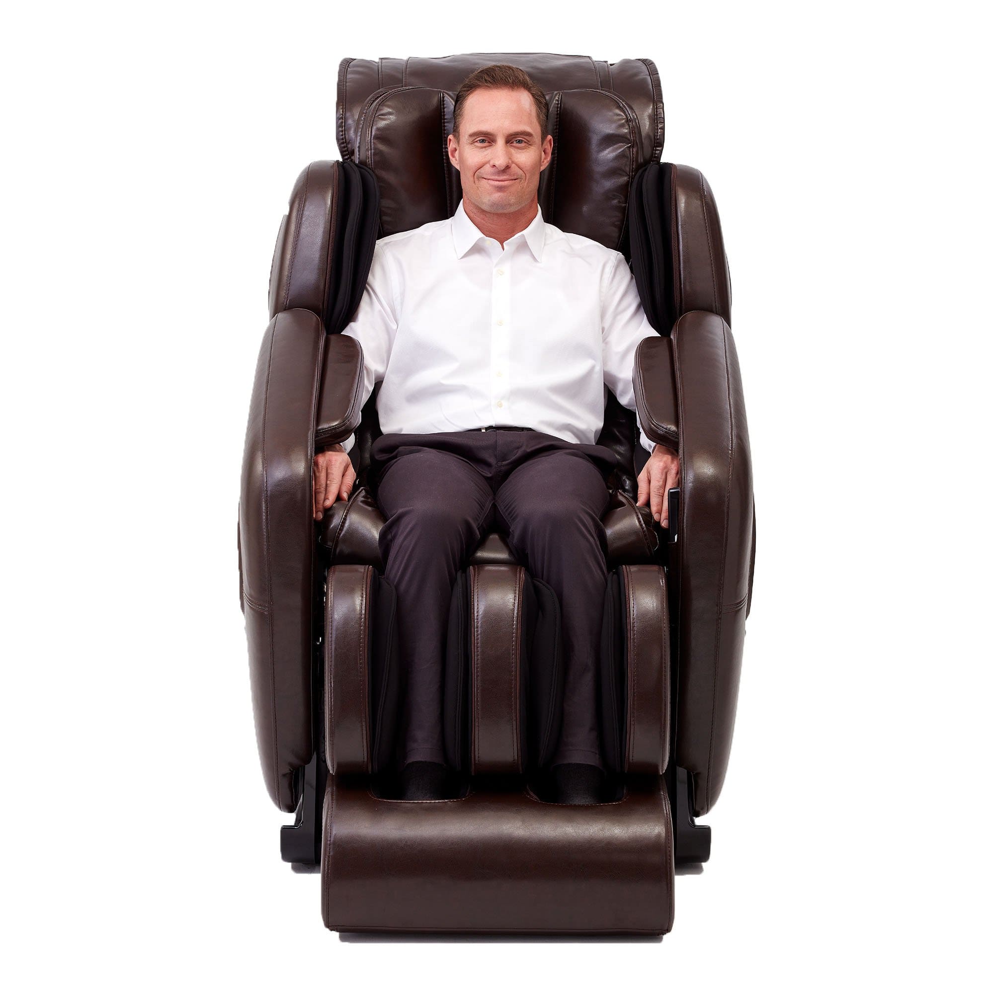 Inner Balance Wellness Massage Chair Inner Balance Wellness Espresso Deluxe L-Track Massage Chair IMR0046-31NA