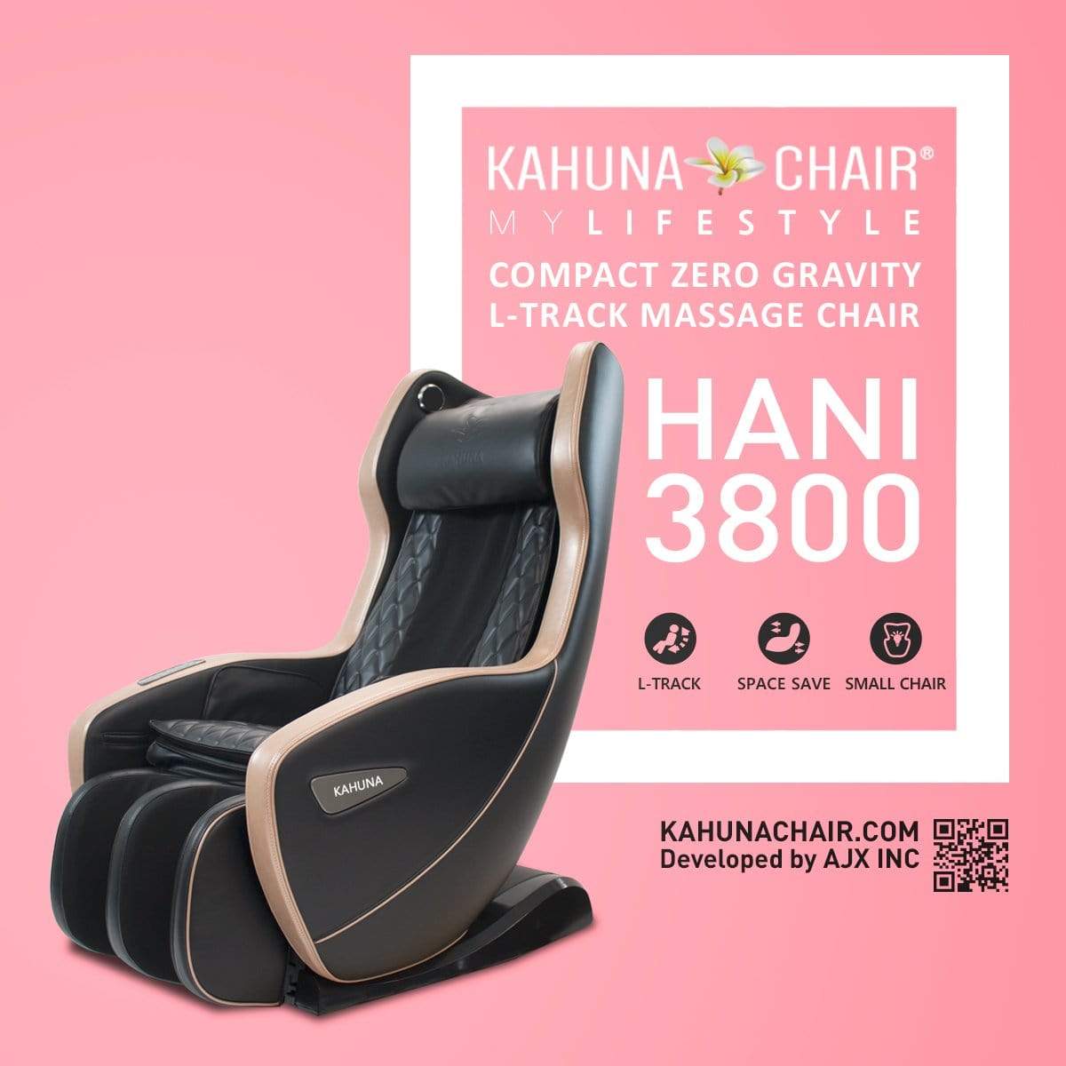 Kahuna L-Track Zero Gravity Compact Kahuna Massage Chair, Hani3800